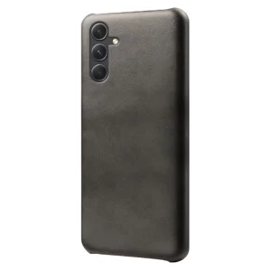 Пластмасов калъф Wood Leather за Samsung Galaxy A55 5G, Черен