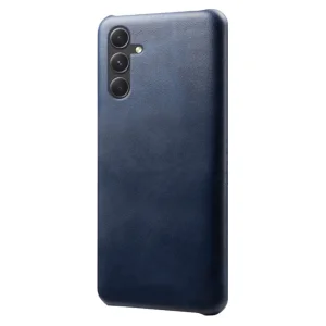 Пластмасов калъф Wood Leather за Samsung Galaxy A55 5G, Син