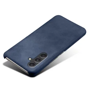 Пластмасов калъф Wood Leather за Samsung Galaxy A55 5G, Син 3
