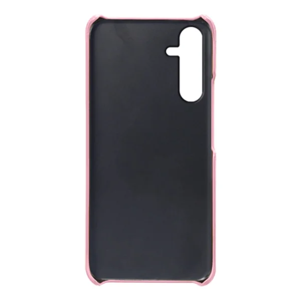 Plastic Case Wood Leather for Samsung Galaxy A55 5G, Pink 2