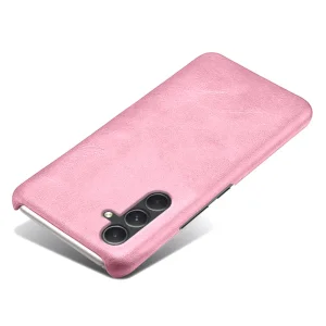 Plastic Case Wood Leather for Samsung Galaxy A55 5G, Pink 3