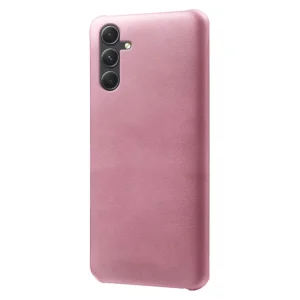 Пластмасов калъф Wood Leather за Samsung Galaxy A55 5G, Розов