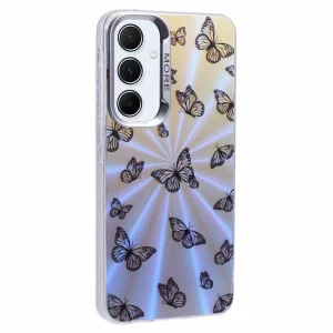 Удароустойчив калъф Bling Butterfly за Samsung Galaxy A55 5G, Черни пеперуди