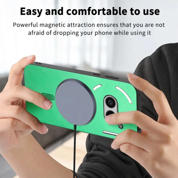 Удароустойчив калъф MagSF Leather за Nothing Phone 2a Plus / Phone 2a, Зелен 6