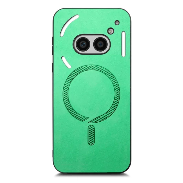 Удароустойчив калъф MagSF Leather за Nothing Phone 2a Plus / Phone 2a, Зелен 2