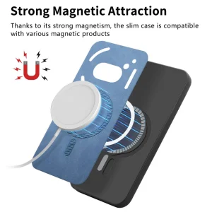 Shockproof MagSF Leather Case for Nothing Phone 2a Plus / Phone 2a, Blue 3