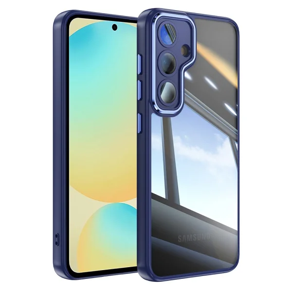 Удароустойчив калъф Acrylic за Samsung Galaxy S24 FE, Тъмно син 2