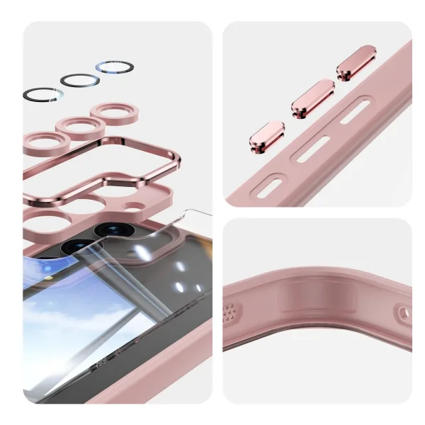 Удароустойчив калъф Acrylic за Samsung Galaxy S24 FE, Розов 4