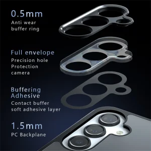 Удароустойчив калъф Shockproof Matte за Samsung Galaxy S24 FE, Черен 4