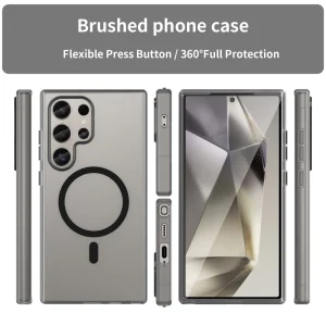 MagSF Matte Silicone Case for Samsung Galaxy S24 Ultra, Black 5