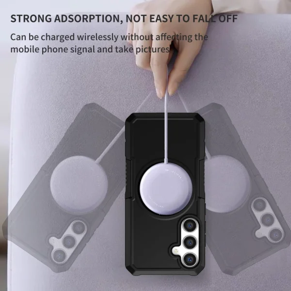 Shockproof Magnetic Case for Samsung Galaxy S24 Plus, Black 5