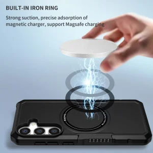 Shockproof Magnetic Case for Samsung Galaxy S24 Plus, Black 6