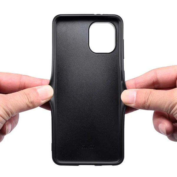 Удароустойчив калъф Leather Coated за iPnone 12 / 12 Pro, Черен 3