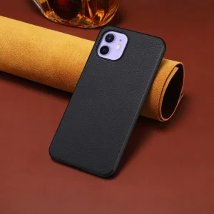 Удароустойчив калъф Leather Coated за iPnone 12 / 12 Pro, Черен 4