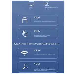 Безжичен Car AI Box Airplay Android Built-In Netflix / Youtube Wired Android 13 2+32GB 6