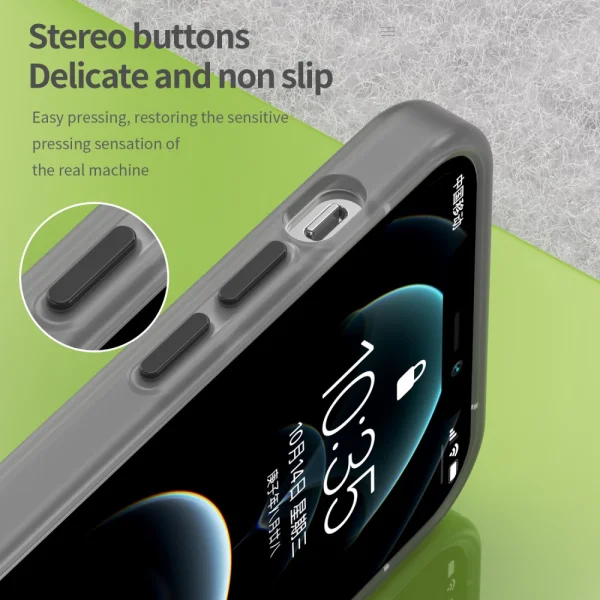 MagSF Matte Silicone Case for iPhone 12 Pro / 12, Black 3