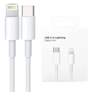 Кабел Apple MQGH2ZM A, USB-C към Lightning, 2 m, Бял