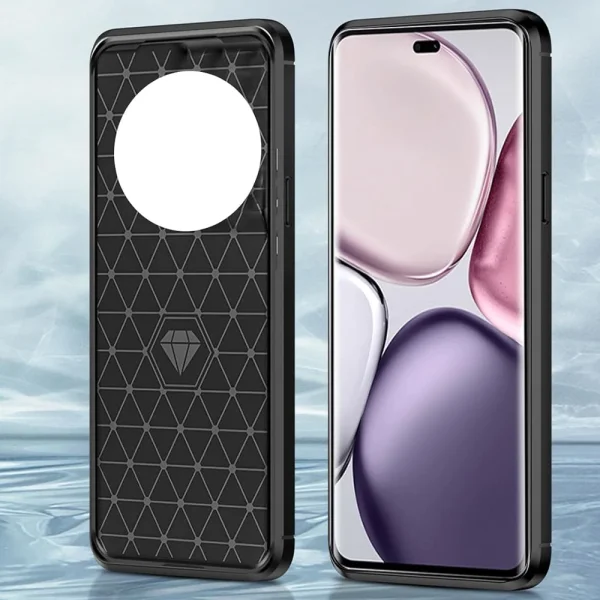 Силиконов Калъф Techsuit Carbon за Honor Magic7 Lite / X9c, Черен 3