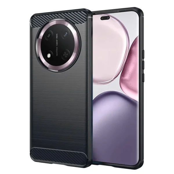 Силиконов Калъф Techsuit Carbon за Honor Magic7 Lite / X9c, Черен 1