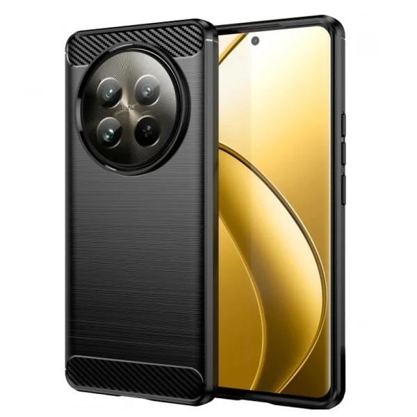 Силиконов Калъф Techsuit Carbon Fibre Brushed за Realme 12 / 12x, Черен 1