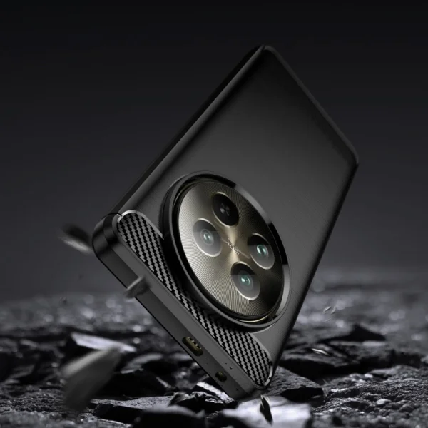 Силиконов Калъф Techsuit Carbon Fibre Brushed за Realme 12 / 12x, Черен 3