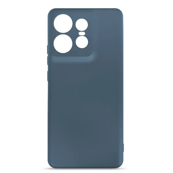 Силиконов калъф Matte за Motorola Moto Edge 50 Pro, Тъмно син 2