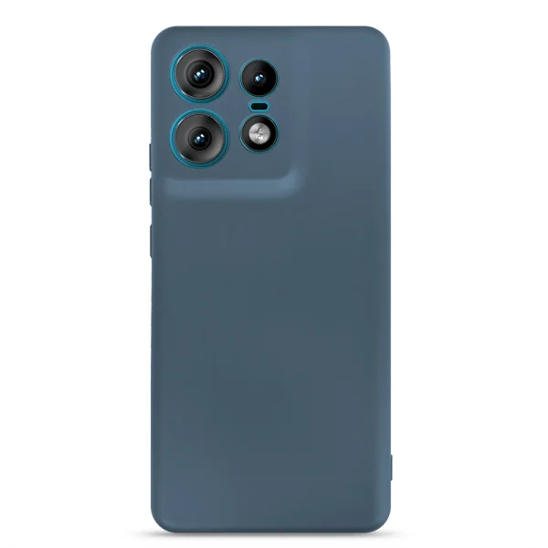 Силиконов калъф Matte за Motorola Moto Edge 50 Pro, Тъмно син 1