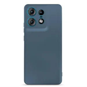 Силиконов калъф Matte за Motorola Moto Edge 50 Pro, Тъмно син