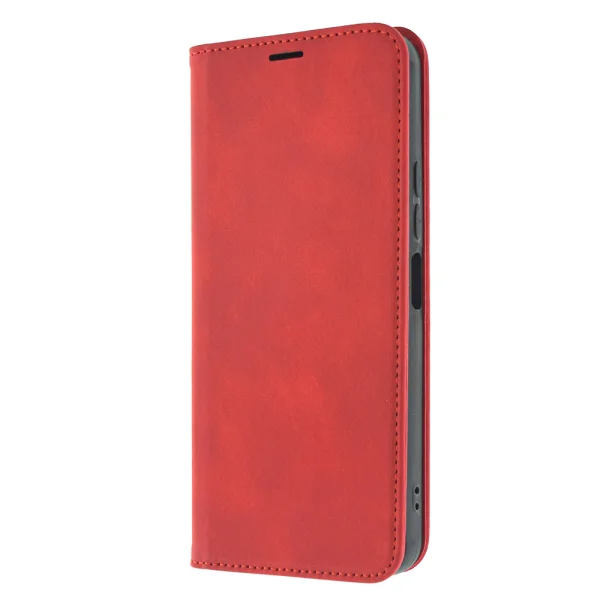 Калъф тефтер Smart Suede за Xiaomi Redmi 13C 4G / 13C 5G / Poco C65, Червен 1