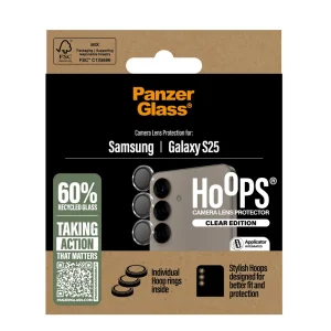 Camera Glass Protector PanzerGlass Hoops Lens Protector for Samsung Galaxy S25, Transparent 3