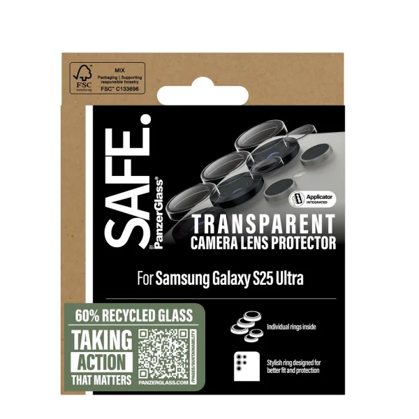 Стъклен Протектор за камера PanzerGlass Hoops Lens Protector за Samsung Galaxy S25 Ultra, Прозрачен 4