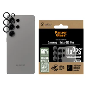Glass Camera Protector PanzerGlass Hoops Lens Protector for Samsung Galaxy S25 Ultra, Black 3