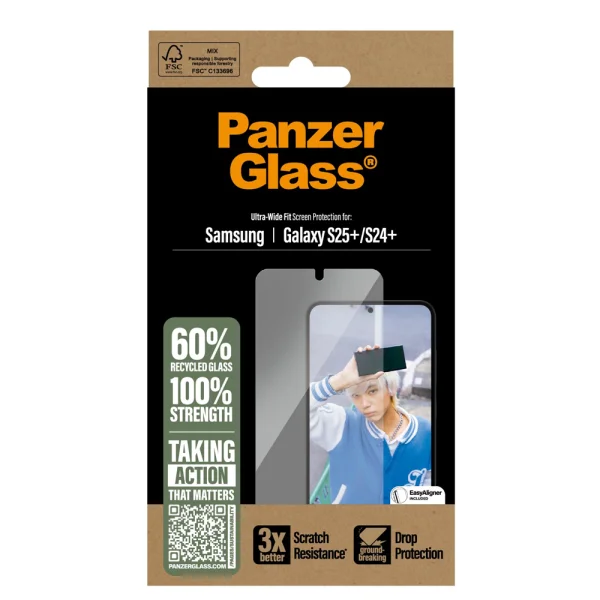 Стъклен Протектор PanzerGlass за Samsung Galaxy S25 Plus / S24 Plus, Ultra-Wide Fit 4