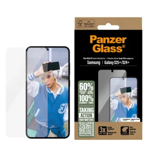 Стъклен Протектор PanzerGlass за Samsung Galaxy S25 Plus / S24 Plus, Ultra-Wide Fit