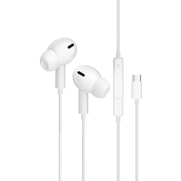 Слушалки с микрофон JELLICO EP3A, USB-C, 1.2m, Бял 1