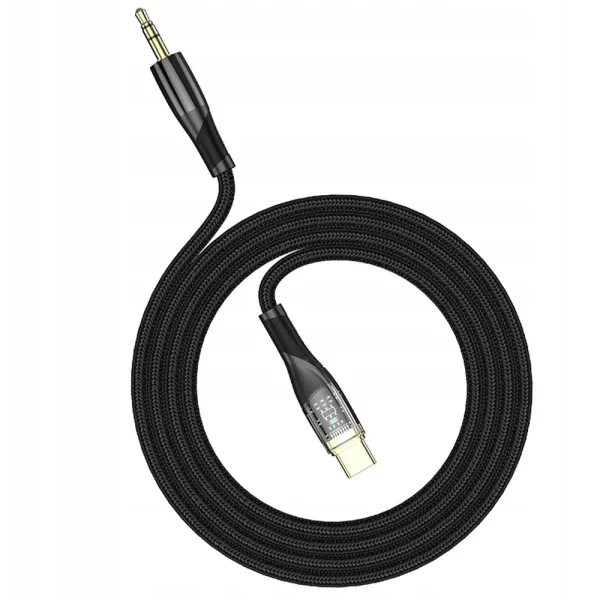 USB Cable JELLICO B21 USB-C to 3.5mm, 1.2 m, Black 3