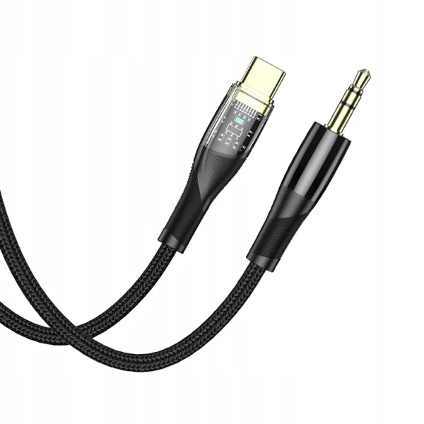 USB Cable JELLICO B21 USB-C to 3.5mm, 1.2 m, Black 2