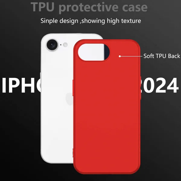 Силиконов калъф Swissten Soft Joy за iPhone 16e/17e, Червен 2