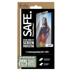 Glass Screen Protector SAFE for Samsung S25 Plus / S24 Plus, UWF, Transparent 3
