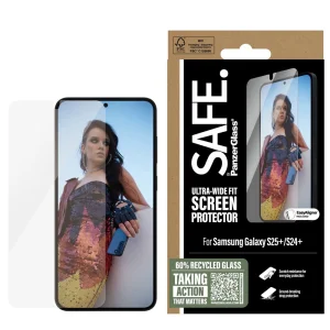 Стъклен Протектор SAFE за Samsung S25 Plus / S24 Plus, UWF, Прозрачен