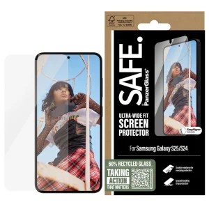 Стъклен Протектор SAFE за Samsung S25 / S24, UWF, Прозрачен