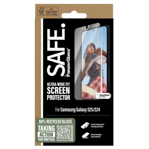 Glass Screen Protector SAFE for Samsung S25 / S24, UWF, Transparent 3