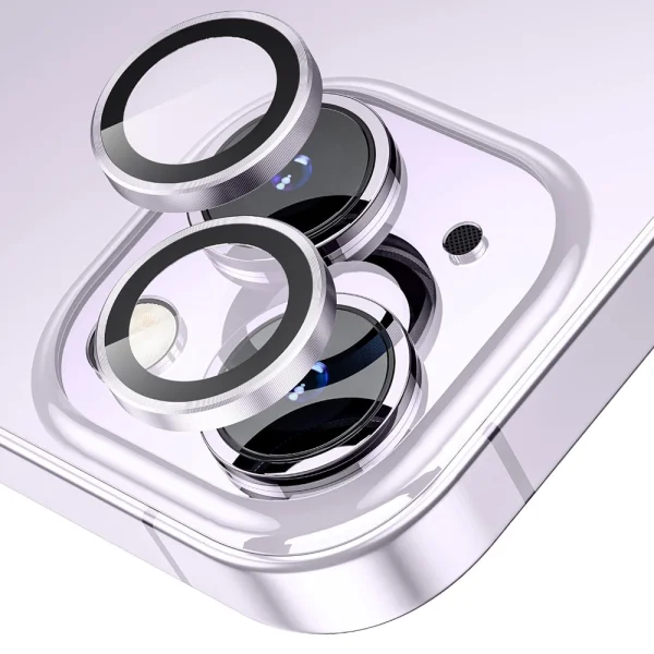 Стъклени протектори за камера Lens Fulm за iPhone 14 / 14 Plus, Бледо лилав 2