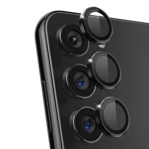 Стъклени протектори за камера Metal Ring за Samsung Galaxy S25, Черен