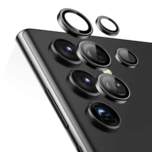 Стъклени протектори за камера Metal Ring за Samsung Galaxy S25 Ultra, Черен