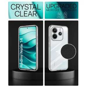 Techsuit Silicone Case for Xiaomi Redmi Note 14 5G, Transparent 3