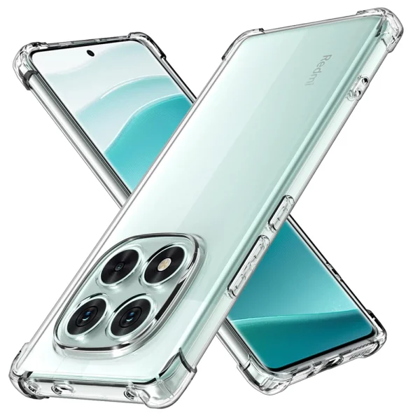 Silicone Case Techsuit Shockproof for Xiaomi Redmi Note 14 Pro+ 5G, Transparent 1