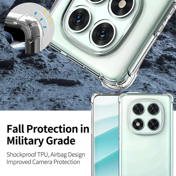 Silicone Case Techsuit Shockproof for Xiaomi Redmi Note 14 Pro+ 5G, Transparent 3