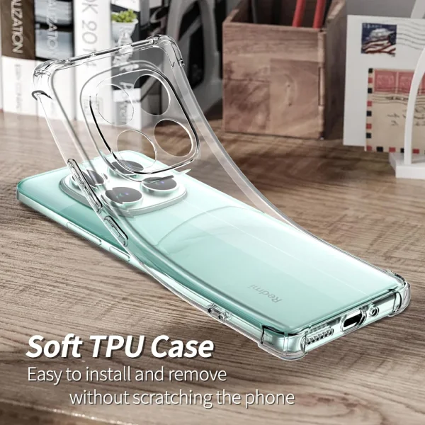 Silicone Case Techsuit Shockproof for Xiaomi Redmi Note 14 Pro+ 5G, Transparent 2