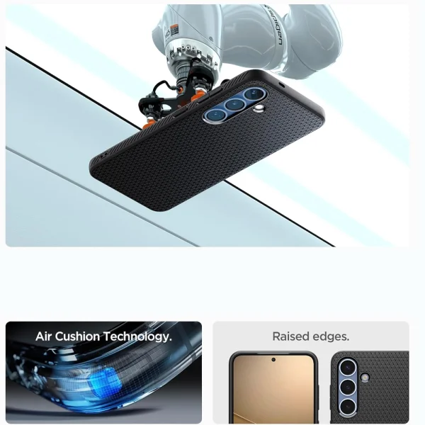Shockproof Case Spigen Liquid Air for Samsung Galaxy S25, ACS09000, Matte, Black, 8809971238311 2